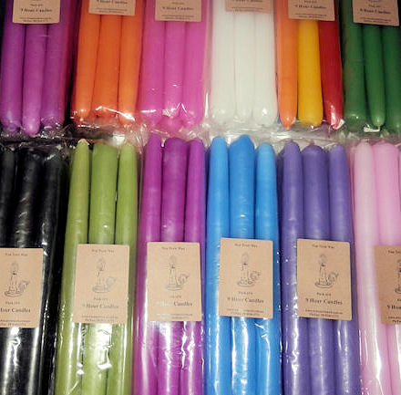 Rainbow Taper Candles